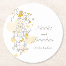 Untersetzer für Hochzeitsfeiern mit grauen, gelben