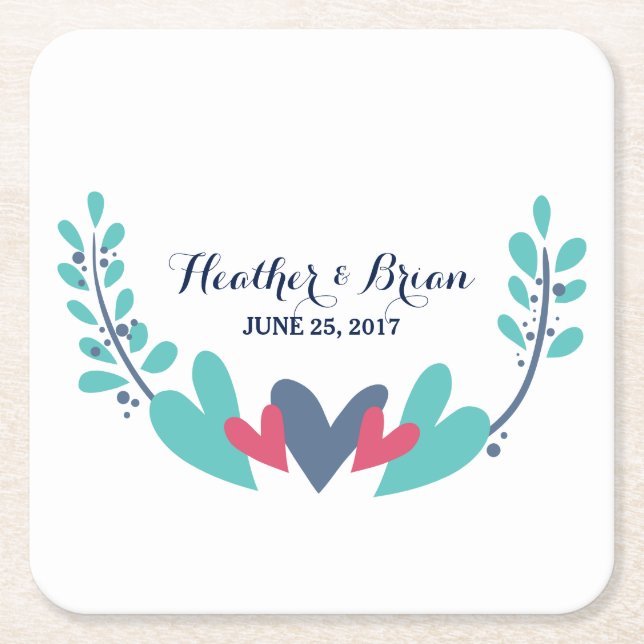Untersetzer für Hochzeitspapiere (Vorderseite)