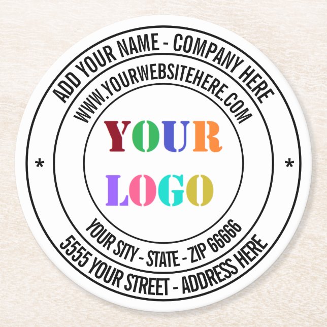 Untersetzer für kundenspezifische Firmenlogos (Vorderseite)