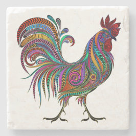 Untersetzer für künstlerisches Rooster-Design
