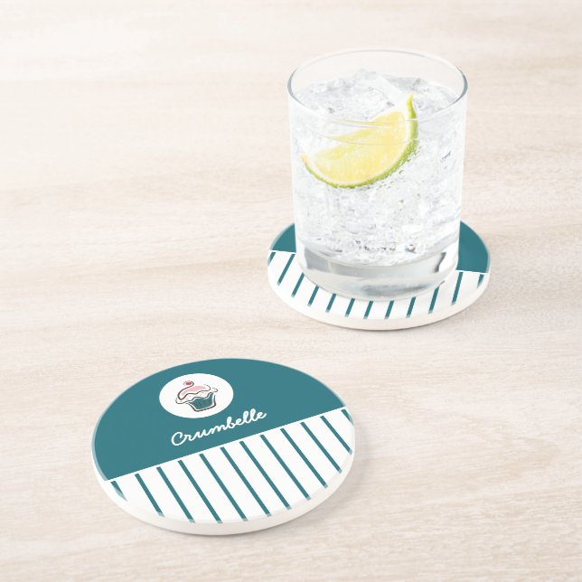 Untersetzer für Kupcake-Bäckerei mit Streifen (Seite)