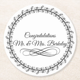 Untersetzer für leeres Papier für Hochzeiten