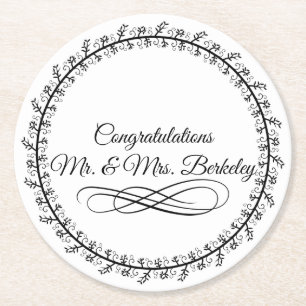 Untersetzer für leeres Papier für Hochzeiten