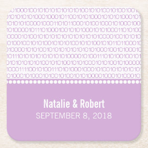 Untersetzer für lila Gek Chic Binary Code