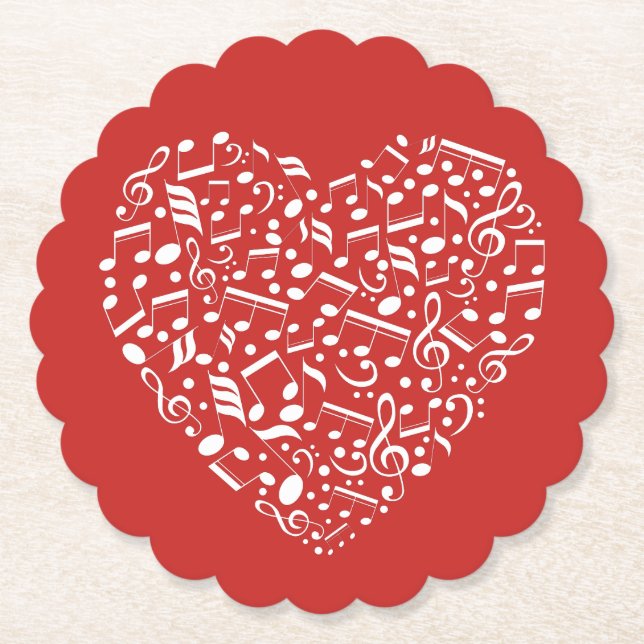 Untersetzer für Musikherz (Vorderseite)