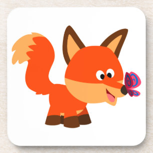 Untersetzer für niedliche Cartoon und Schmetterlin