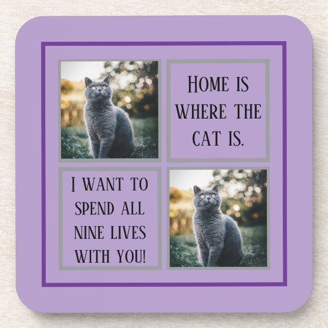 Untersetzer für personalisierte Paw Print Pet - In (Vorderseite)