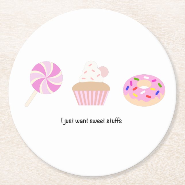 Untersetzer für rosa Lebensmittel (Vorderseite)