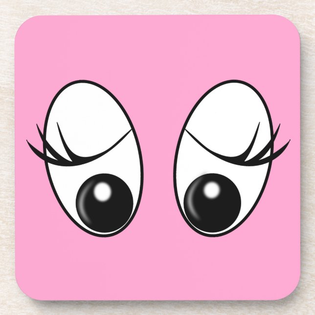 Untersetzer für seltsame Augen - Rosa (Vorderseite)