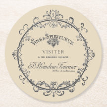 Untersetzer für Vintage französische Etiketten