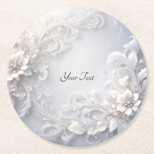 Untersetzer für weißes Blumenpapier