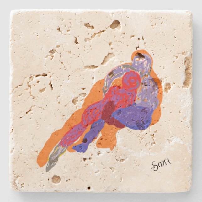 Untersetzer: Fußballsaison Steinuntersetzer (Vorderseite)