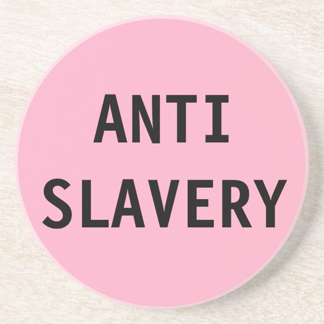 Untersetzer gegen Sklaverei Rosa (Vorne)