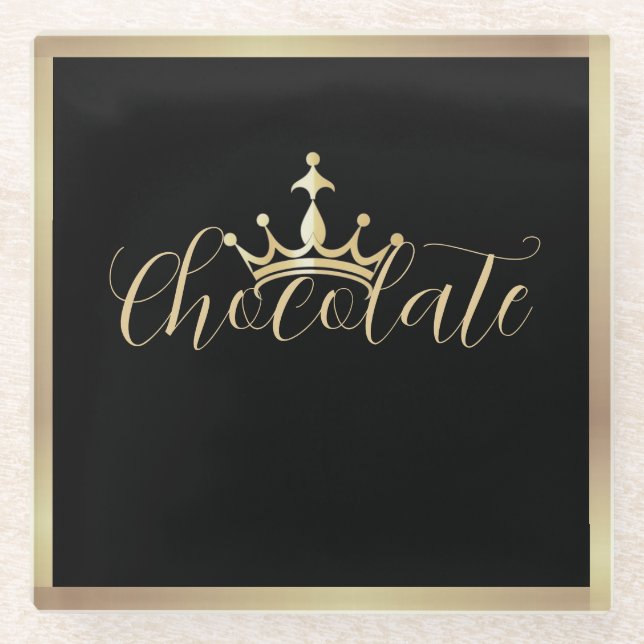 Untersetzer/Goldschokolade/SQR Glasuntersetzer (Vorderseite)