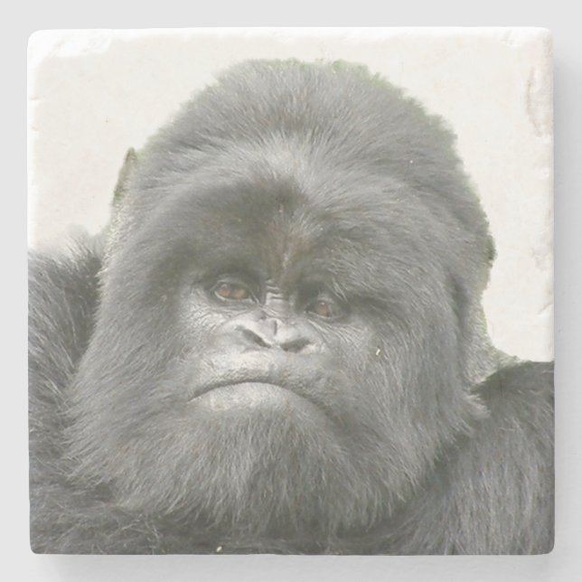 Untersetzer Gorilla Silverback Stone (Vorderseite)