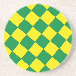 Untersetzer - Grün/Gelb Karo