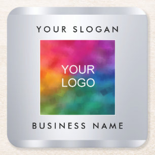 Untersetzer hinzufügen Logo-Imitate Silver Metalli