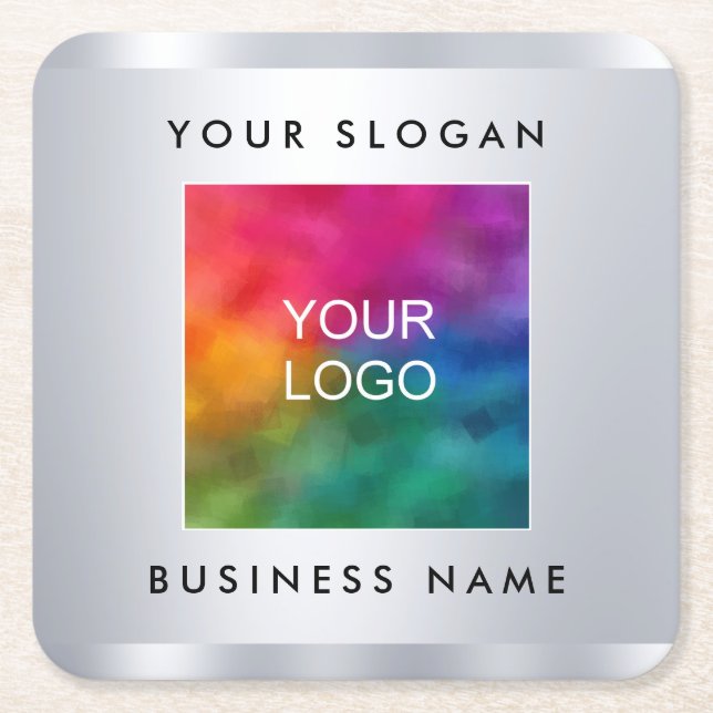 Untersetzer hinzufügen Logo-Imitate Silver Metalli (Vorderseite)