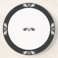 Untersetzer - Holly-Blätter in Schwarzweiß