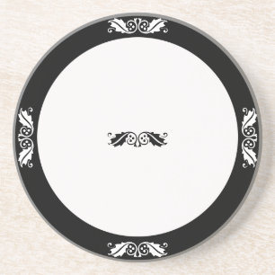 Untersetzer - Holly-Blätter in Schwarzweiß