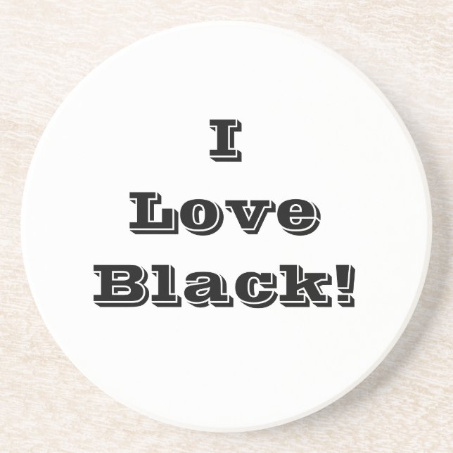 Untersetzer I Liebe Black (Vorne)