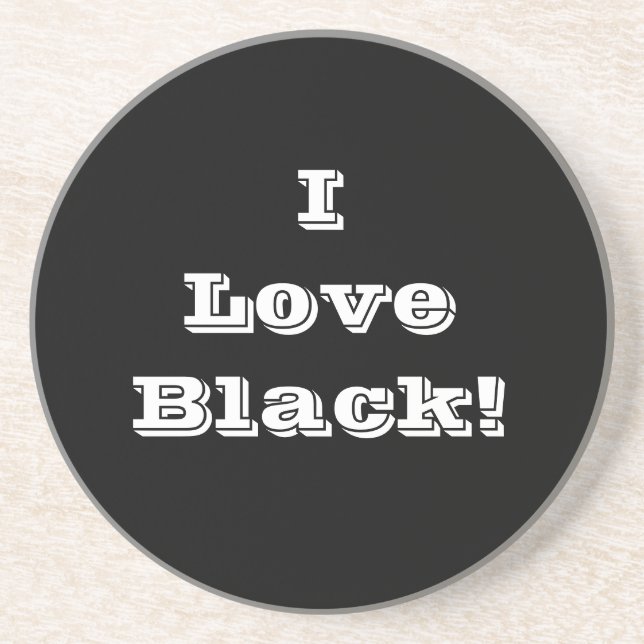 Untersetzer I Liebe Black (Vorne)