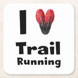 Untersetzer „I love Trail Running "
