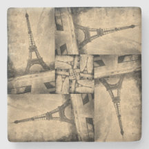 Untersetzer im Vintagen Stil des Eiffelturms