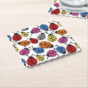 Untersetzer - Karton - Glitzer-Bugs