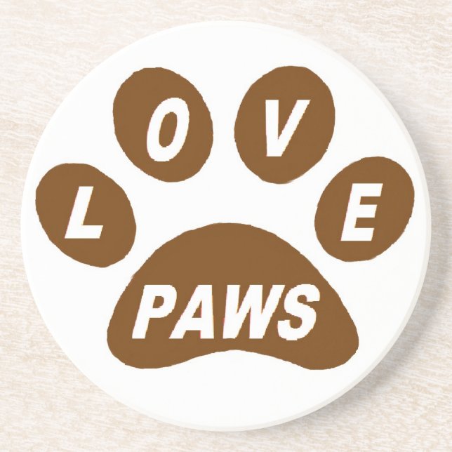 Untersetzer Liebe Paws Brown (Vorne)