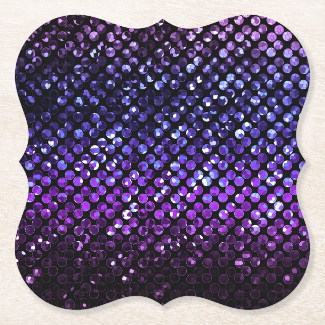 Untersetzer lila KristallBling Strass (Vorderseite)