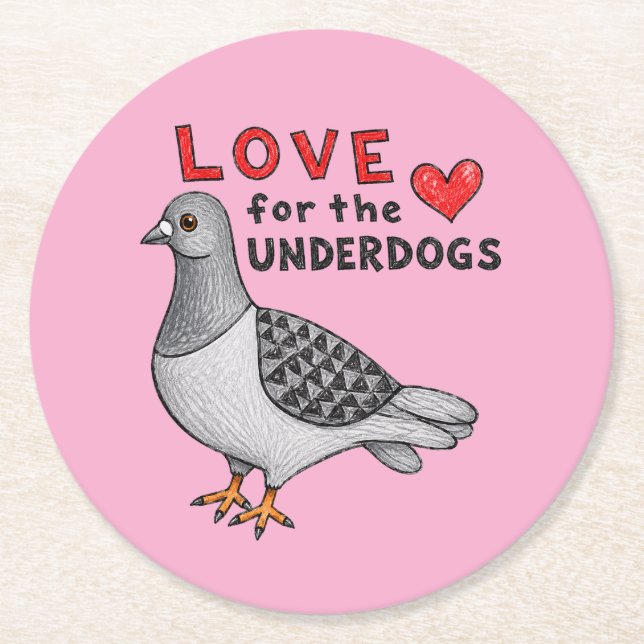 Untersetzer "Love for The Underdogs" (Vorderseite)