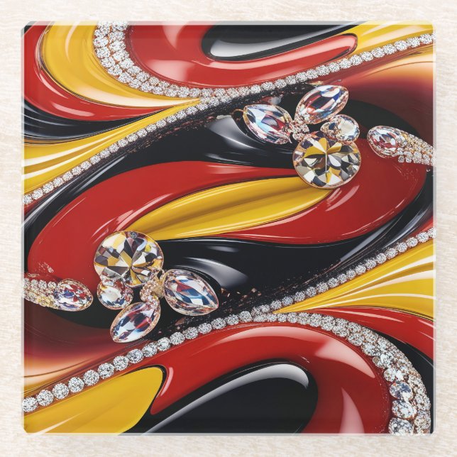 Untersetzer mit belgischen Farben (Vorderseite)