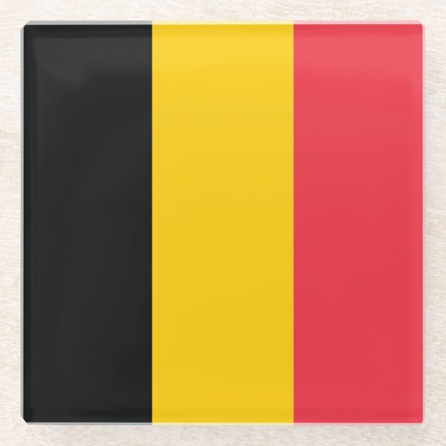 Untersetzer mit belgischer Flagge (Vorderseite)