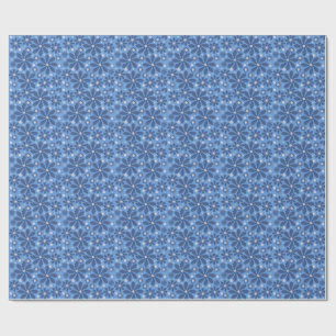 Untersetzer mit blauem Blumenmuster - Stilvolle Sc Geschenkpapier