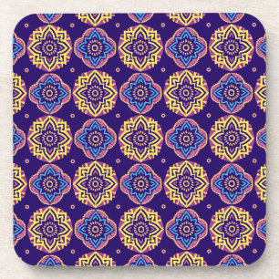Untersetzer mit bunten Boho-Chic-Mustern - Set von