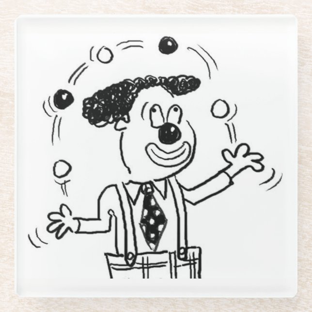 Untersetzer mit Clown Juggler Juggler (Vorderseite)