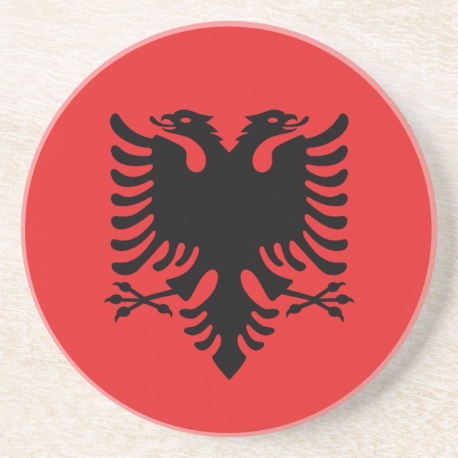 Untersetzer mit der Flagge Albaniens (Vorne)