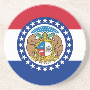 Untersetzer mit der Flagge des Missouri, USA
