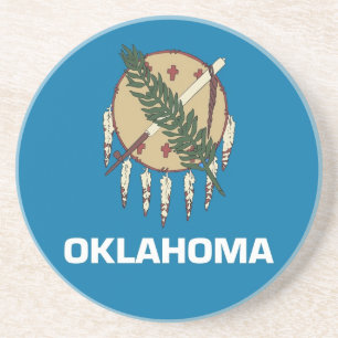 Untersetzer mit der Flagge des Oklahoma, USA