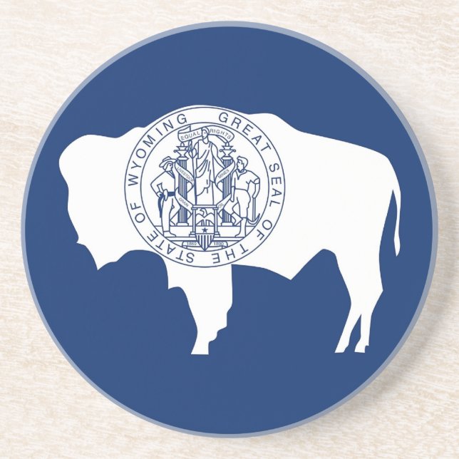 Untersetzer mit der Flagge des Wyoming, USA (Vorne)