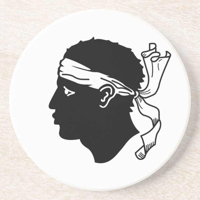 Untersetzer mit der Flagge Korsikas, Frankreich (Vorne)