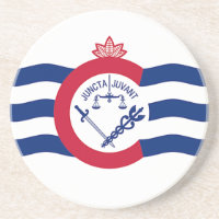 Untersetzer mit der Flagge von Cincinnati, Ohio, U