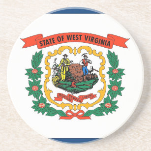 Untersetzer mit der Flagge von West Virginia, USA