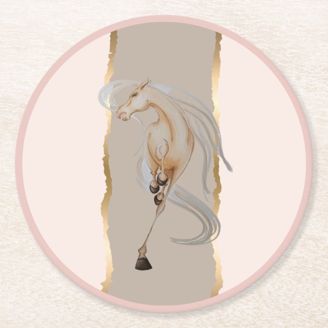 Untersetzer mit edlem Pferdemotiv (Vorderseite)