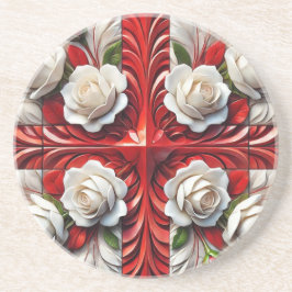 Untersetzer mit englischer Rose Design