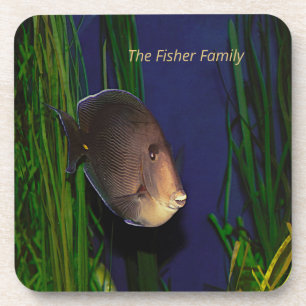 Untersetzer mit Fischdesign und Seegras