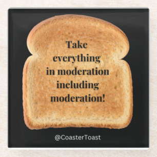 Untersetzer mit Funny Witty Toast