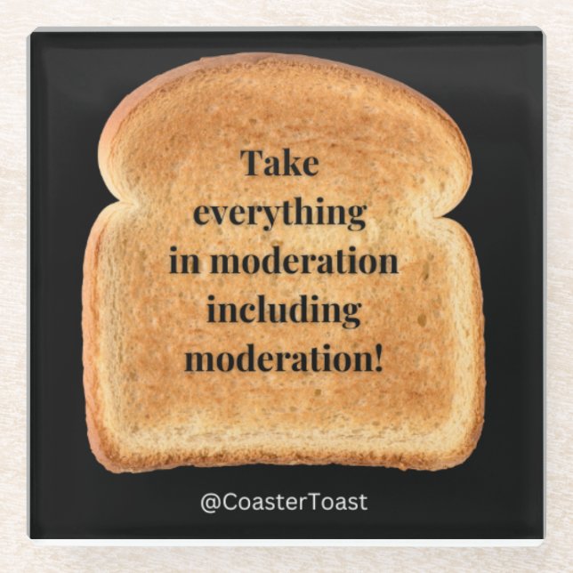 Untersetzer mit Funny Witty Toast (Vorderseite)