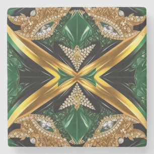 Untersetzer mit jamaikanischen Farben